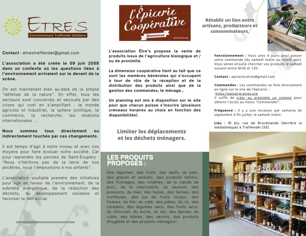 Flyer ETRE'S verso